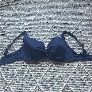 Lands end 10 D Cup Navy Blue Bra underwire twist